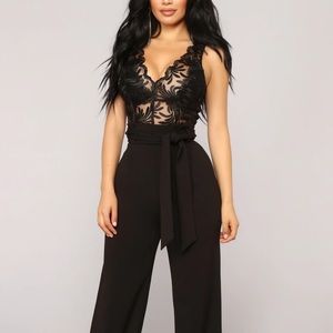 NEW FashionNova jumpsuit size Small jumper sexy sheer one piece romper black